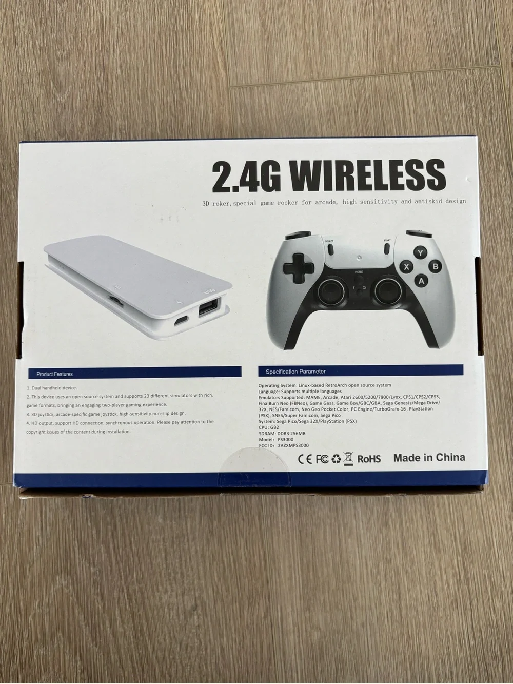 2.4G Wireless White/Black Game Controller - Compatible Wireless Gaming Pad